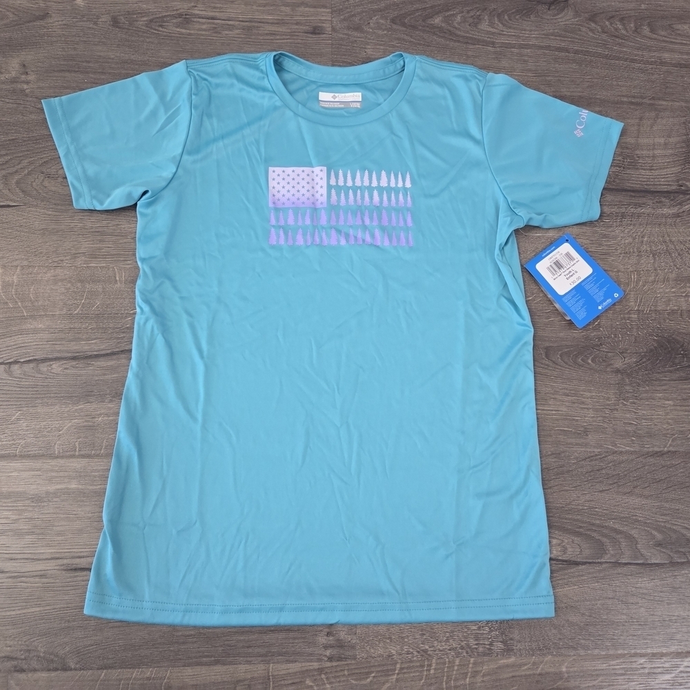 Girls Columbia short sleeve shirt size L 14/16 NWT